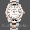Replica Rolex Datejust 31mm Dames-178341-Witte Parelmoer-Ruiten Wijzerplaat MOP