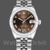 Replica Rolex Datejust 31mm voor dames-178344-Bronzen wijzerplaat-VI Diamanten Brons