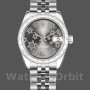 Replica Rolex Datejust 31mm voor dames-178344-Rhodium Grijs Wijzerplaat met Bloemmotief