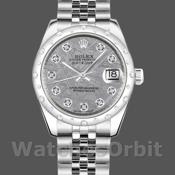 Replica Rolex Datejust 31mm voor dames-178344-Meteorietgrijze wijzerplaat Meteorietgrijs