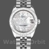 Replica Rolex Datejust 31mm voor dames-178344-Witte parelmoer met diamant wijzerplaat MOP