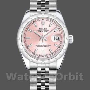 Replica Rolex Datejust 31mm Dames-178344-Roze Wijzerplaat-Jubileum Armband Roze
