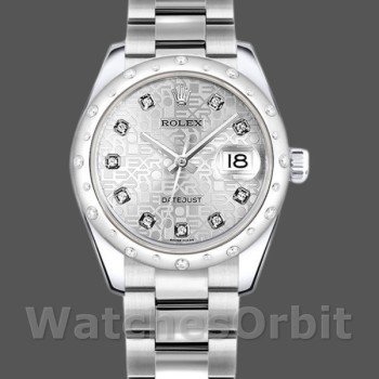 Replica Rolex Datejust 31mm Dames-178344-Zilver Jubileum Diamond Dial Zilver