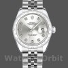 Replica Rolex Datejust 31mm voor dames-178344-Zilver Diamond Dial-Roestvrij Staal Zilver<br />