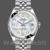 Replica Rolex Datejust 31mm voor dames-178344-Witte parelmoer met diamant wijzerplaat MOP