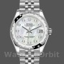 Replica Rolex Datejust 31mm voor dames-178344-Witte parelmoer met diamant wijzerplaat MOP
