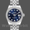 Replica Rolex Datejust 31mm voor dames-178384-Blauwe wijzerplaat-diamanten ring blauw
