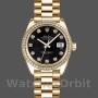 Replica Rolex Datejust 26mm Dames-179138-Zwarte Diamanten Wijzerplaat Zwart