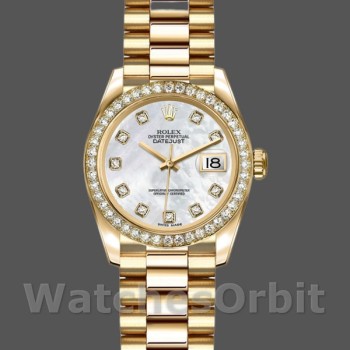 Replica Dames Rolex Datejust 26mm Vrouwen-179138-Parelmoer Diamanten Wijzerplaat MOP