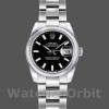 Replica Rolex Datejust 26mm Dames-179160-Zwarte Index Dial-Domed Bezel Zwart