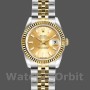 Replica Dames Rolex Datejust-179173, 26mm, Champagne Index Dial, Fluted Bezel, Lady Champagne