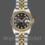 Replica Dames Rolex Datejust-179173, 26mm, Jubilee Black Diamond Dial, Fluted Bezel, Lady Black