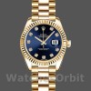 Replica Dames Rolex Datejust-179178, 26mm, Geelgoud, Blauwe Diamanten Wijzerplaat, Lady Blue