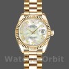 Replica Dames Rolex Datejust-179178, 26mm, Geelgoud, Parelmoer Witte Wijzerplaat, Lady MOP