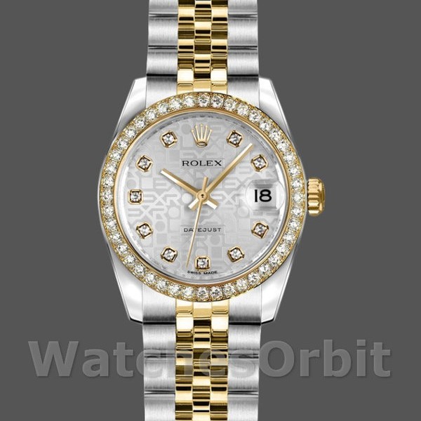 Replica Dames Rolex Datejust-179383, 26mm, Zilveren Jubileum wijzerplaat, Lady Silver