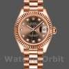 Replica Dames Rolex Datejust-279175, 28mm, Chocolade, Diamanten wijzerplaat, Fluted Bezel, Lady Chocolate