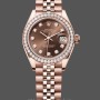 Replica Dames Rolex Datejust 28mm Chocolade Diamond Dial m279135rbr 0018 Dames Chocolade Dial