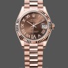 Replica Dames Rolex Datejust 31-m278275 0025, Evergoud, Chocolade Wijzerplaat Chocolade Wijzerplaat