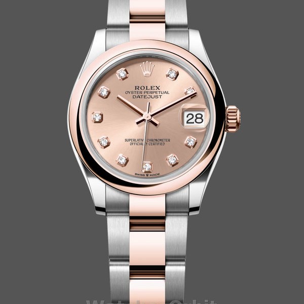 Replica Dames Rolex Datejust 31-M278241 0023, Everose goud, Rose diamanten wijzerplaat