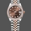 Replica Dames Rolex Datejust 31-M278381RBR 0028, Roségoud, Chocolade Diamanten Wijzerplaat, Diamanten Bezel