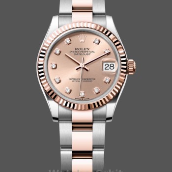 Replica Dames Rolex Datejust 31-278271 0023, Rose Diamond Dial, Roségoud wijzerplaat