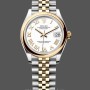 Replica Dames Rolex Datejust 31mm Geelgoud Witte Romeinse Wijzerplaat - M278243 0002 Witte Wijzerplaat