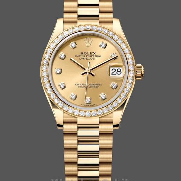 Replica Dames Rolex Datejust 31mm Champagne Geelgoud wijzerplaat 278288RBR 0005 Dames Wijzerplaat Champagne