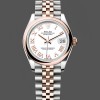 Replica Rolex Day Date 36-m128396TBR 0016 voor dames, platina, turkoois, Romeinse wijzerplaat met diamant bezet, diamanten ring, blauw