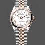 Replica Rolex Day Date 36-m128396TBR 0016 voor dames, platina, turkoois, Romeinse wijzerplaat met diamant bezet, diamanten ring, blauw