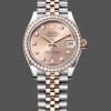 Replica Rolex Datejust 31-278381RBR 0024 voor dames, roestvrij staal & roségoud, wijzerplaat met rozendiamant, jubileum, rosékleur bezet met diamanten