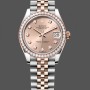 Replica Rolex Datejust 31-278381RBR 0024 voor dames, roestvrij staal & roségoud, wijzerplaat met rozendiamant, jubileum, rosékleur bezet met diamanten