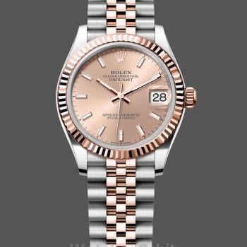 Replica Dames Rolex Datejust 31mm Rose Gold Jubilee Dial m278271 0010 Ladies Rose Gold Dial