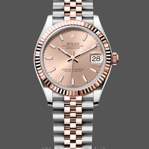 Replica Dames Rolex Datejust 31mm Rose Gold Jubilee Dial m278271 0010 Ladies Rose Gold Dial