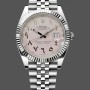 Replica Heren Rolex Datejust Midden-Oosten Digital Pink Dial Fluted Bezel M126234 Pink Dial