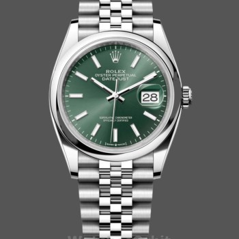 Replica Rolex Datejust 36-M126200-0023 voor dames, roestvrij staal, groene wijzerplaat, jubileum, groene wijzerplaat
