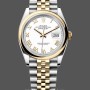 Replica Rolex Datejust 36-126203 0029 voor dames, tweekleurig, witte wijzerplaat, Romeinse cijfers