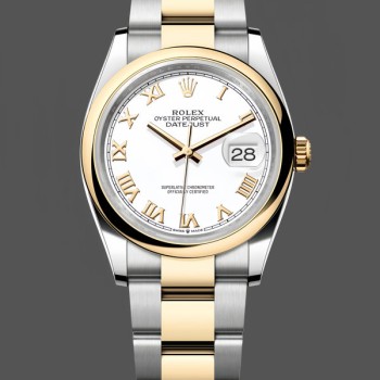 Replica Heren Rolex Oyster Perpetual 41-124300 0001, Gladde lunette, Oyster armband, Zilveren wijzerplaat, Zilver