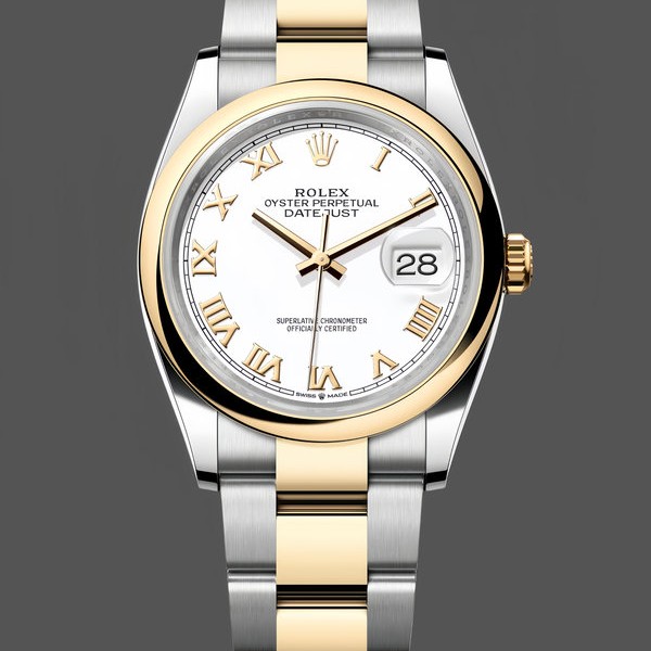 Replica Heren Rolex Oyster Perpetual 41-124300 0001, Gladde lunette, Oyster armband, Zilveren wijzerplaat, Zilver
