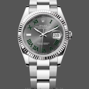 Replica Unisex Rolex Datejust 36 Wimbledon Dial Midsize 126234 0046 Grijze wijzerplaat