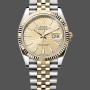 Replica Unisex's Rolex Explorer 36-M124273 0001, zwarte wijzerplaat, geel goud