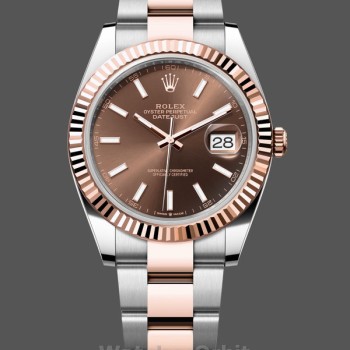 Replica Rolex-unisex Day Date-M128235 0050, roségoud, leisteen-diamant wijzerplaat, president armband, grijs