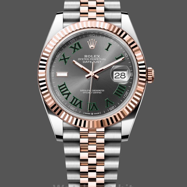Replica Heren Rolex Datejust 41-M126333 0001, Oystersteel, Zilveren wijzerplaat