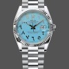 Replica Heren Rolex Datejust 41MM Ijsblauwe wijzerplaat met geribbelde lunette 126334 Ijsblauwe wijzerplaat