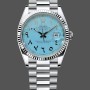 Replica Heren Rolex Datejust 41MM Ijsblauwe wijzerplaat met geribbelde lunette 126334 Ijsblauwe wijzerplaat