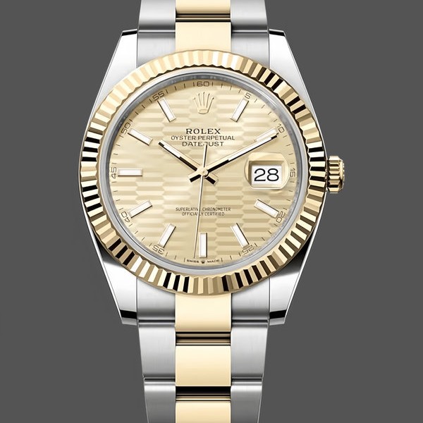 Replica Rolex Datejust 31-m278381RBR 0032 voor dames, roségoud, zilver met bloemmotief, diamanten wijzerplaat, diamanten lunette