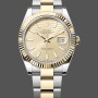 Replica Rolex Datejust 31-m278381RBR 0032 voor dames, roségoud, zilver met bloemmotief, diamanten wijzerplaat, diamanten lunette