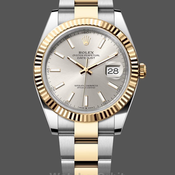 Replica Heren Rolex Datejust 41-126333, Gouden geribbeld motief, Champagne wijzerplaat Champagne wijzerplaat