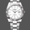 Replica Rolex Datejust 41-M126334 voor heren, roestvrij staal & witgoud, witte wijzerplaat, witte wijzerplaat voor heren