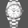 Replica Rolex Datejust 41-M126334 voor heren, roestvrij staal & witgoud, witte wijzerplaat, witte wijzerplaat voor heren