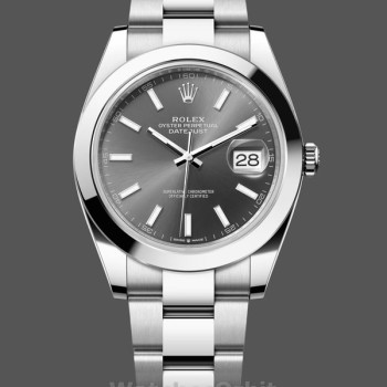 Replica Heren Rolex Datejust 41-M126300 0007, Roestvrij staal, Leisteen wijzerplaat